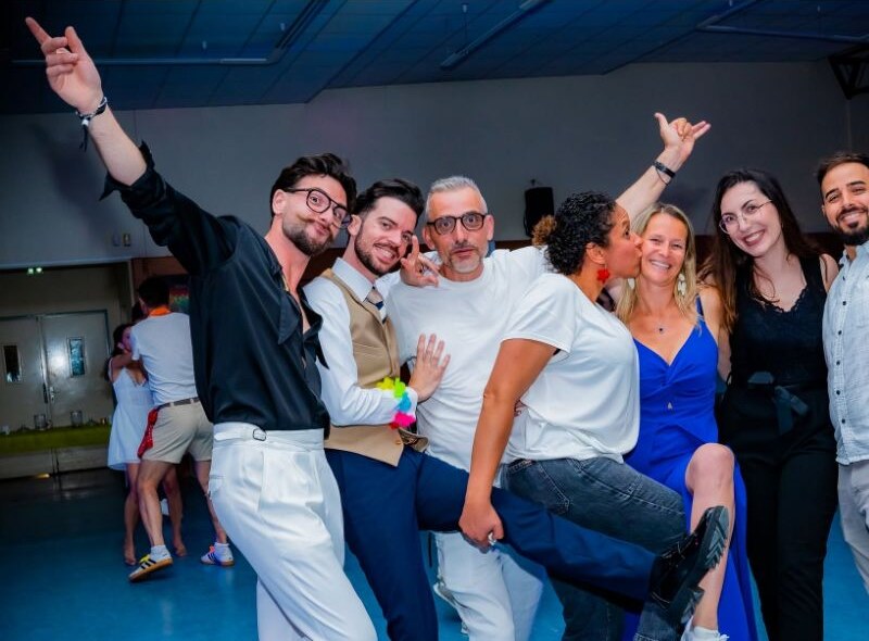 Moment convivial avec des membres de Rock’n Salsa Club